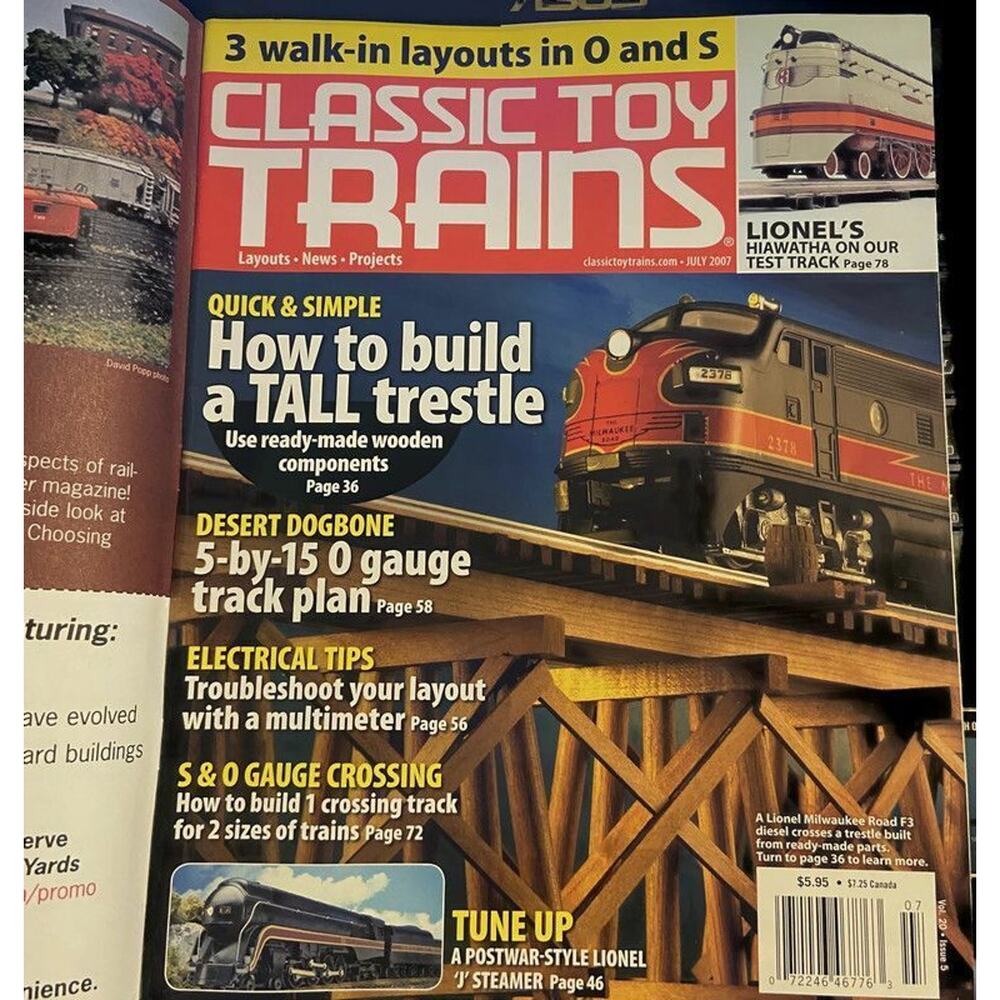 Classic Toy Trains July 2007 Quick Simple Build A Tall Trestle Electrical Tips